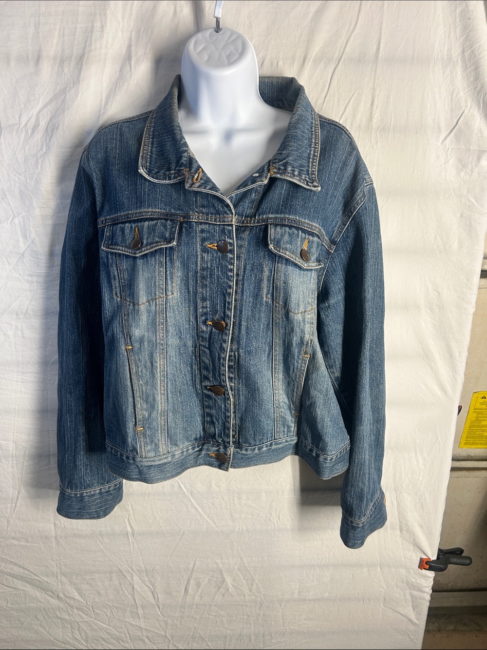 bill blass Distressed Blue Denim Jacket
